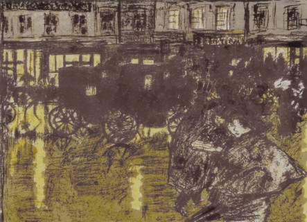 Pierre Bonnard
Ecole française
Rue, le soir, sous la pluie
Série "Quelques aspects de la vie de