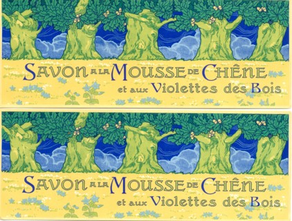 French soap packaging labels uncut circa 1895