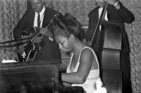 Nina Simone June 1965 Jazz singer Pictured preforming at Annies Club on stage playing piano Eunice Kathleen Waymon Nina Simone singer and songwriter