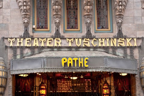 AMSTERDAM, NETHERLANDS - MAY 08, 2012:  Pathé Tuschinski Cinema on Reguliersbreestraat