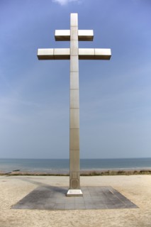 The Cross of Lorraine monument at Juno Beach, Normandy.