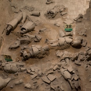Old Chinese ruins of Terracotta army in Xi'an, China.