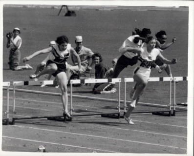 Aug. 31, 1960 - Olympic Games In Rome. Mary Bignal Wins Her Hurdles Heat. Photo shows Britain's Mary Bignal seen leading over the last hurdle to win her heat in the Women's 80 Metres hurdles, to quali...