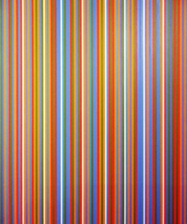 Cherry Autumn; 1983 by Bridget Riley born 1931.