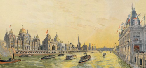 Exposition Universelle view, World Fair, 1900, Paris