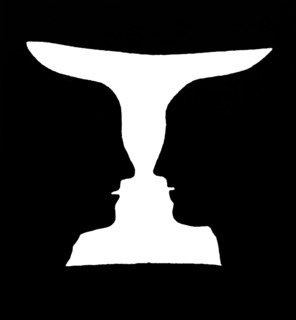 Rubin's vase by Danish psychologist Edgar John Rubin (September 6, 1886 - May 3, 1951)