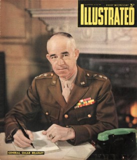 1944 Illustrated U.S. army General Omar Bradley