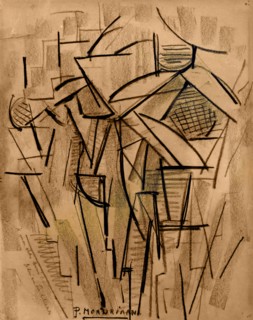 Study of Composition no. XIII / Composition nr 2 1912  Painting Piet Mondrian - Mondriaan (1872 - 1944) Dutch Netherlands