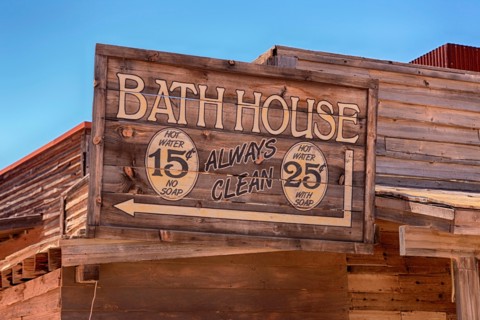The Bath House where Dean Martin bathed in the movie El Dorado at the Old Tucson Film Studios amusement park in Arizona