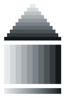 Mach bands, optical illusion. Exaggerates contrast between edges of differing shades of gray, as they contact one another.
