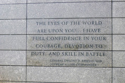 Memorial Plaque,American Cemetery, Omaha Beach, Normandy, France