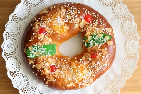 "Roscon de reyes" , Spanish typical dessert of Epiphany