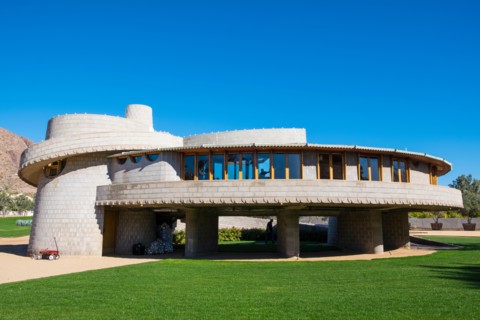Exterior of the David and Gladys Wright house designed by Frank Lloyd Wright, Phoenix, Arizona
