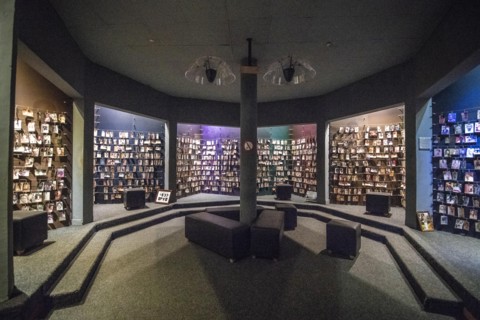 Photographs of known victims of the 1994 Rwandan Genocide line the walls of the Kigali Genocide Memorial, Kigali, Rwanda.