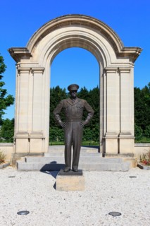 Monument to five-star general and 34th president of the United States Dwight D. Eisenhower (1890-1969) in Bayeux (Normandy), France