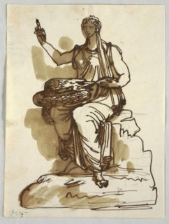 Drawing, Hygeia, after an Antique Statue in Giustiniani Collection, Rome, ca. 1820