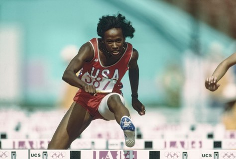 Jackie Joyner Kersee (USA) competing at the 1984 Olympoic Summer Games.