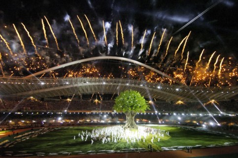 September 17, 2004, Athens, Greece: Opening ceremonies of the Paralympic Games at Olympic Stadium. ©Bob Daemmrich