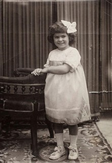 Frida Kahlo, Mexican painter, portrayed at an early age