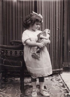 Frida Kahlo, Mexican painter, portrayed at an early age