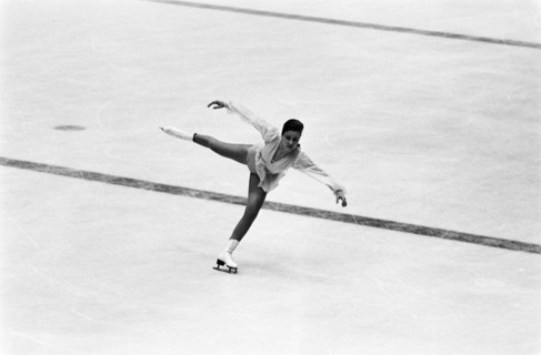 Olympic Games 1964 at Innsbruck, Nicole Hassler during freestyle, February 4, 1964, Freestyle, The Netherlands, 20th century press agency photo, news to remember, documentary, historic photography 194...