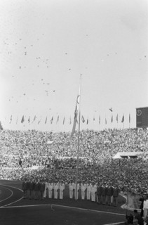 Olympic Games in Rome. Opening. Pigeons being released, 25 August 1960, pigeons, openings, The Netherlands, 20th century press agency photo, news to remember, documentary, historic photography 1945-19...