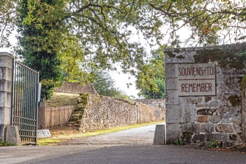 Europe, France, Haute-Vienne, Oradour-sur-Glane. Entrance to the martyr village of Oradour-sur-Glane. (Editorial Use Only)