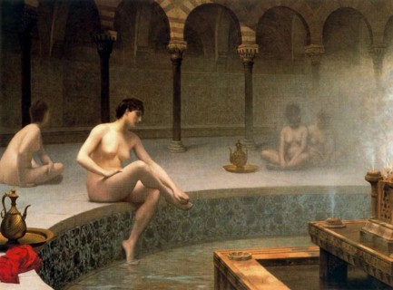 A Bath, Woman Bathing Her Feet by Jean-Leon Gerome