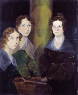 The Brontë Sisters (Anne Brontë, Emily Brontë, and Charlotte Brontë), portrait painting in oil on canvas by Patrick Branwell Brontë, circa 1834