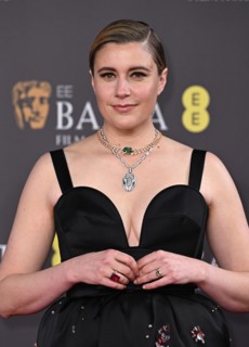 London, UK. February 18th, 2024.Greta Gerwig arriving at the 2024 EE BAFTA Film Awards, Royal Festival Hall. Credit: Doug Peters/EMPICS/Alamy Live News