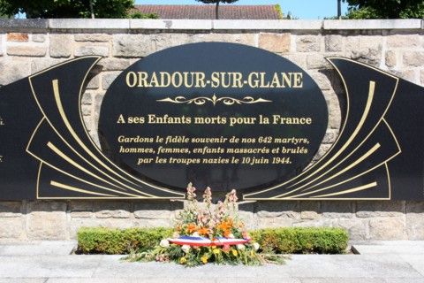 memorial outside the village of Oradour-sur-Glane,France
