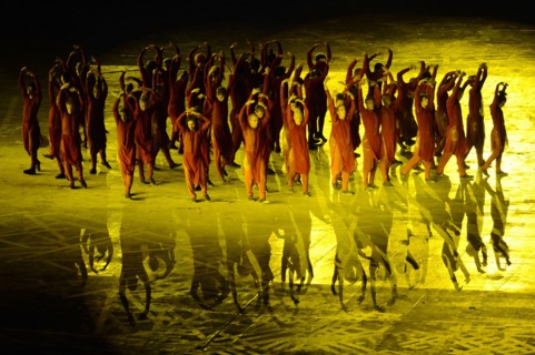 LONDON, ENGLAND - JULY 27, dancers during London Olympics Opening Ceremony at the Olympic Stadium on July 27, 2012 in London, England Photo by Roger Sedres / Gallo Images