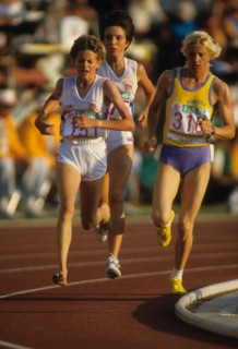 Zola Budd competing at the 1984 Summer Olympic Games, Los Angeles, CA.