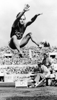 Sept. 1, 1960 - Rome, Italy - Russian athlete VERA KREPKINA, born April 16, 1933, beat the world and olympic record with a jump of 20 ft. 10 3/4 ins. to win the final of the women's long jump event du...