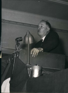 Dec. 23, 1955 - Electoral Campaign of Maurice Thorez: Mr Maurice Thorez, General Secretary of the French Communist party, helped by deputy Georges Cogniot made an address yesterday to the population o...