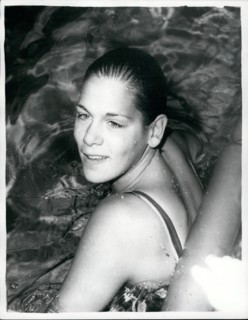 Oct. 10, 1964 - America's Hope for a swimming gold medal in the Tokyo Olympics. American simmer Jenny Duelkel seen at the National Gymnasium, Tokyo where she is getting in some final practice before t...