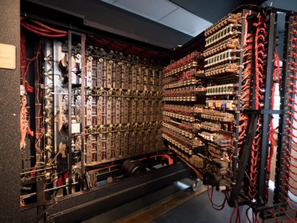 A working recreation of the Turing Machine or Bombe at the home of the WWll codebreakers at Bletchley Park in England.