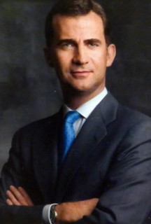 Crown Prince Felipe of Spain (later King Felipe VI, ( born 1968). He ascended the throne on 19 June 2014 upon the abdication of his father, King Juan Carlos I.