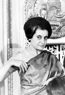 India: Indira Gandhi (1917-1984), Prime Minister of India for four consecutive terms, 1966-1984. Photo by Warren K. Leffler, 29 March 1966.

Indira Priyadarshini Gandhi (19 November 1917 – 31 October ...