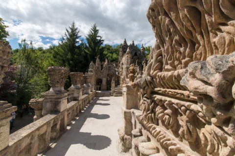 Palais ideal du facteur Cheval. Maison. Curiosity, surreal building, naïve art architecture, constructed by Ferdinand Cheval, a postman.