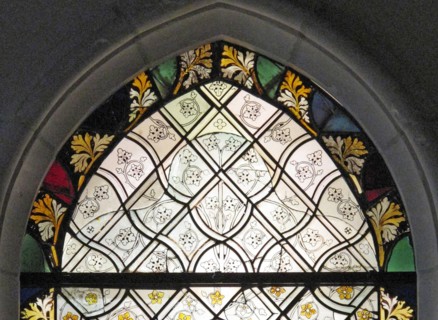 Grisaille Panel ca. 1320–30 French The five panels assembled here come from at least four different lancets of the choir windows at Saint-Ouen at Rouen. They incorporate three different patterns of st...