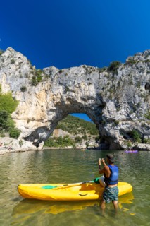 Pont d'Arc, stone arch over Ardeche river, Auvergne-Rhone-Alpes, France