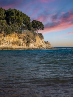 The tip of a peninsula on the Mediterranean sea near Cassis in summer