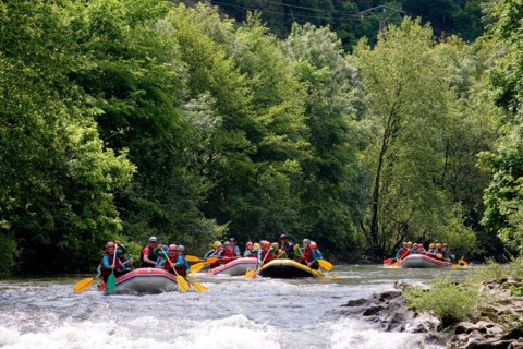 Rafting, Nive, Bidarray, the Basque Provinces, France