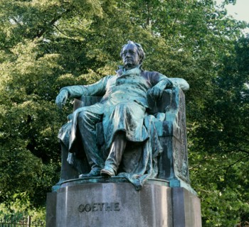 Statue of Johann Wolfgang von Goethe, near Goethegasse (off the Opernring), Vienna, Austria.