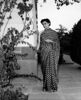 Portrait of India's Prime Minister Indira Gandhi