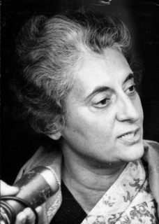 Prime Minister Indira Gandhi at press conference