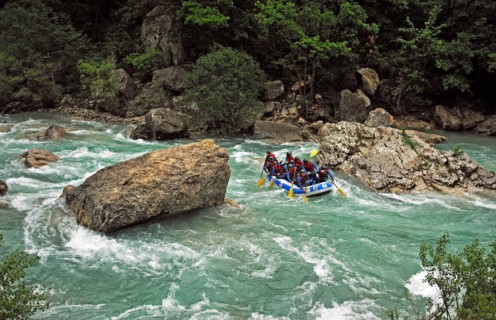 rafting in the Gorges du Verdon, France, Provence