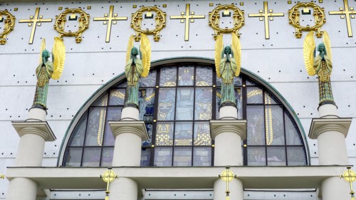 steinhof church and ornaments  in Vienna