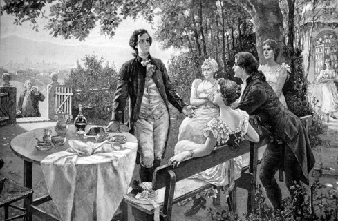 the young Johann Wolfgang von Goethe, 28 August 1749 - 22 March 1832 was a German writer and statesman, near Frankfurt, Germany, historical illustration